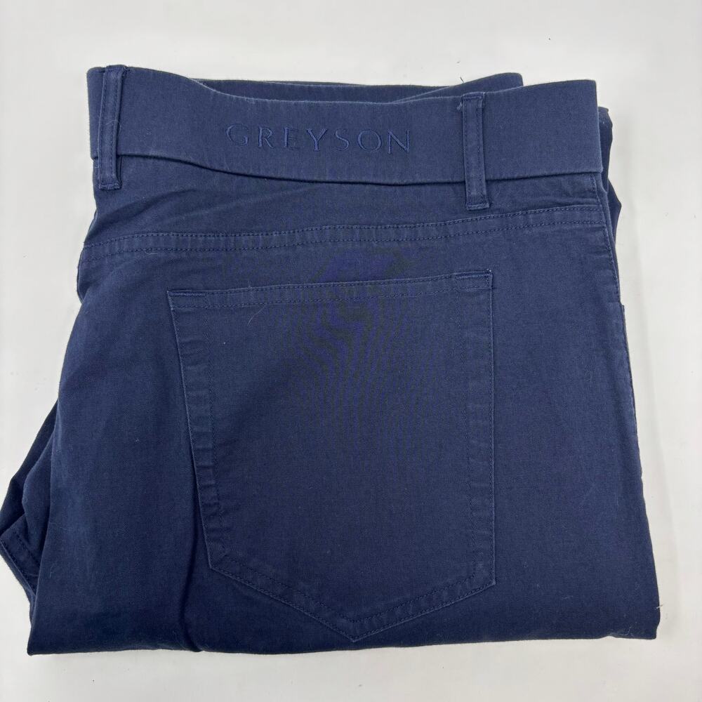 Greyson Mens 34x32 Navy Blue 5‎ Pocket Design Pants